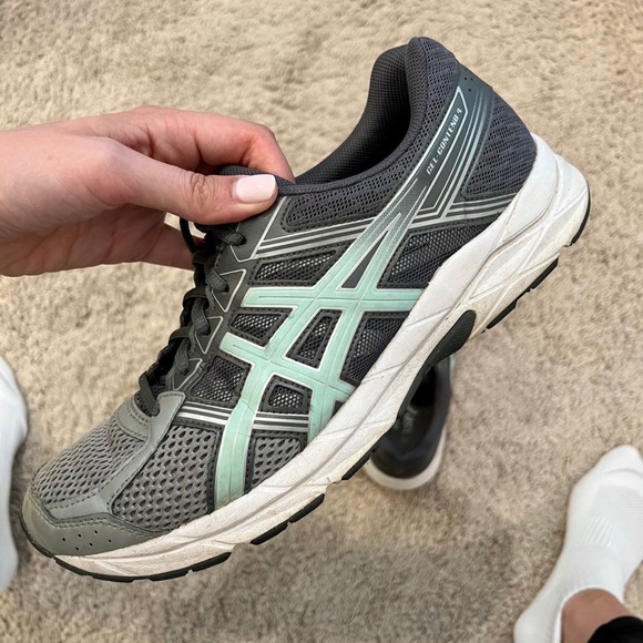 ASICS Gel-Contend 4 Running Shoes, Gray/Mint - Picture 3 of 3